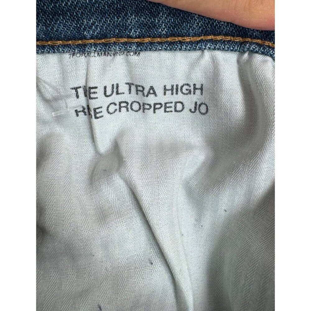 7 For All Mankind Luxe Vintage Ultra‎ High rise Cropped Jo jeans sz 32 - Picture 14 of 16